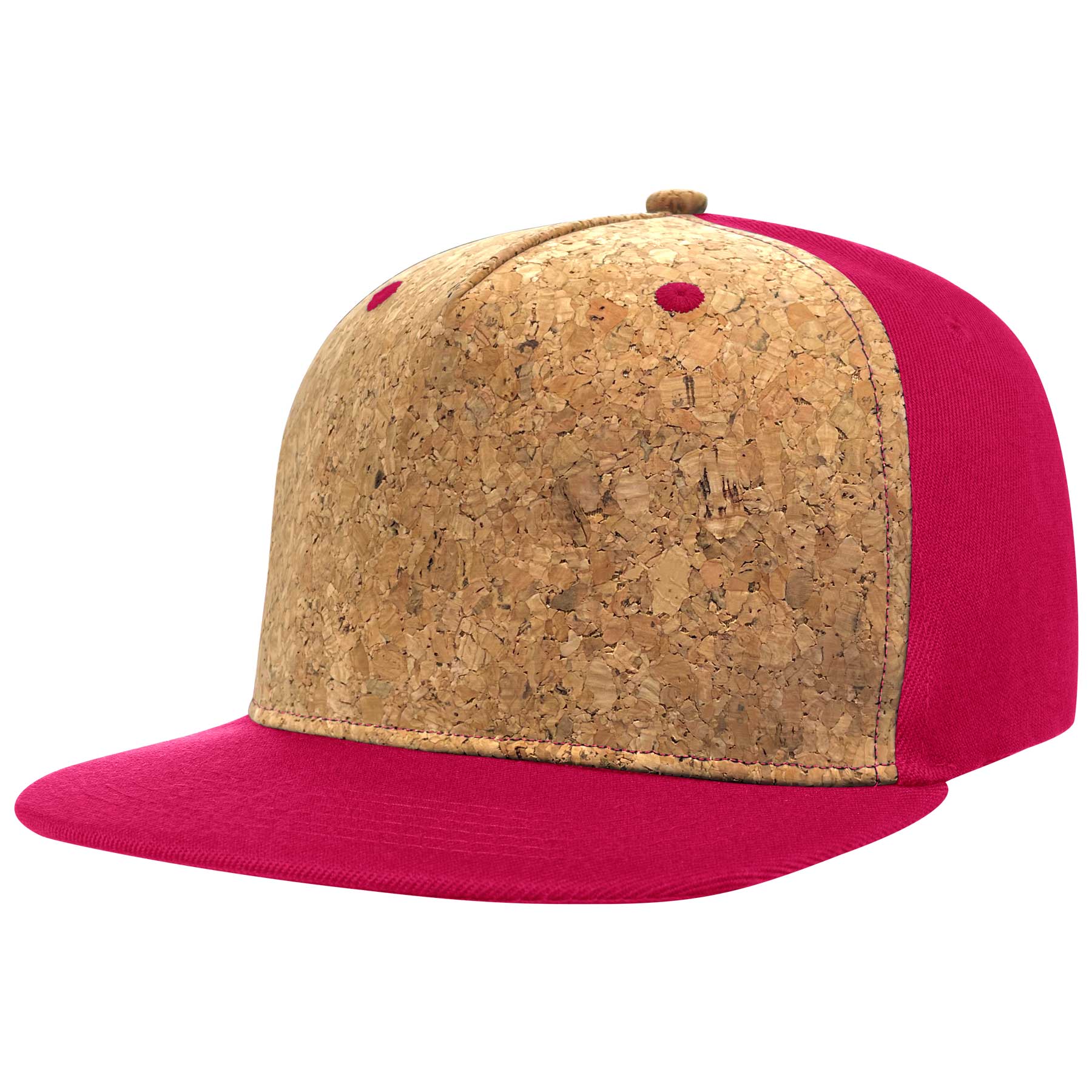 FlyFlyPromos - Cotton Flat Visor Adjustable Snapback Cork Caps Image 12 - Promotional Product